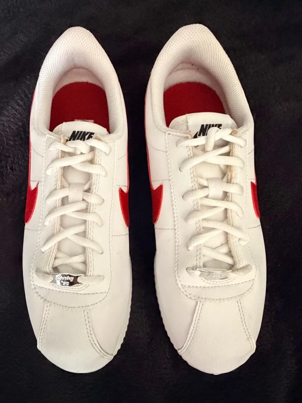 Nike Cortez Sneakers Forrest Gump Big Kids White Red Sz 7Y Classic Retro Lace Up